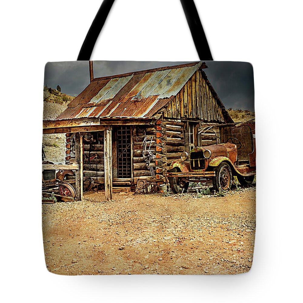  Tote Bag featuring the photograph Shed and Trucks by Al Judge