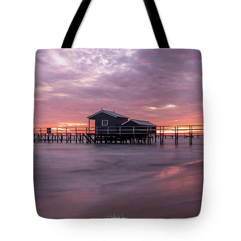 The Shelley Beach Jetty Tote Bag featuring the photograph Shelley Beach Jetty 2 by Vicki Walsh