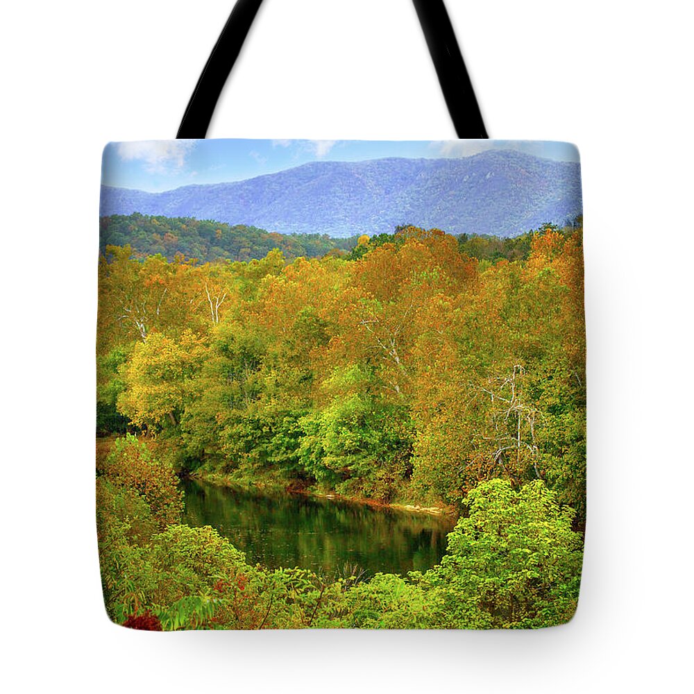 Shenandoah River Tote Bag featuring the photograph Shenandoah River by Mark Andrew Thomas