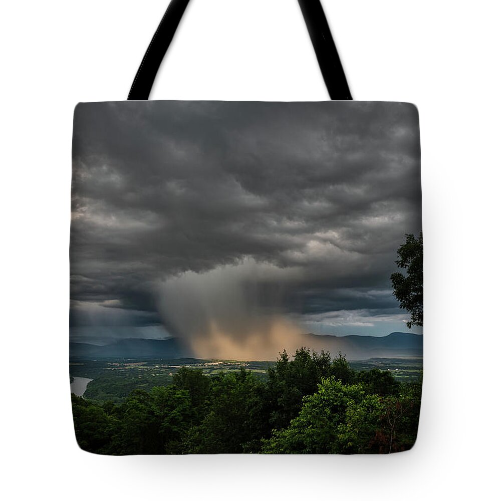 Lara Ellis Photography Tote Bag featuring the photograph Shenandoah Valley Stormscape by Lara Ellis