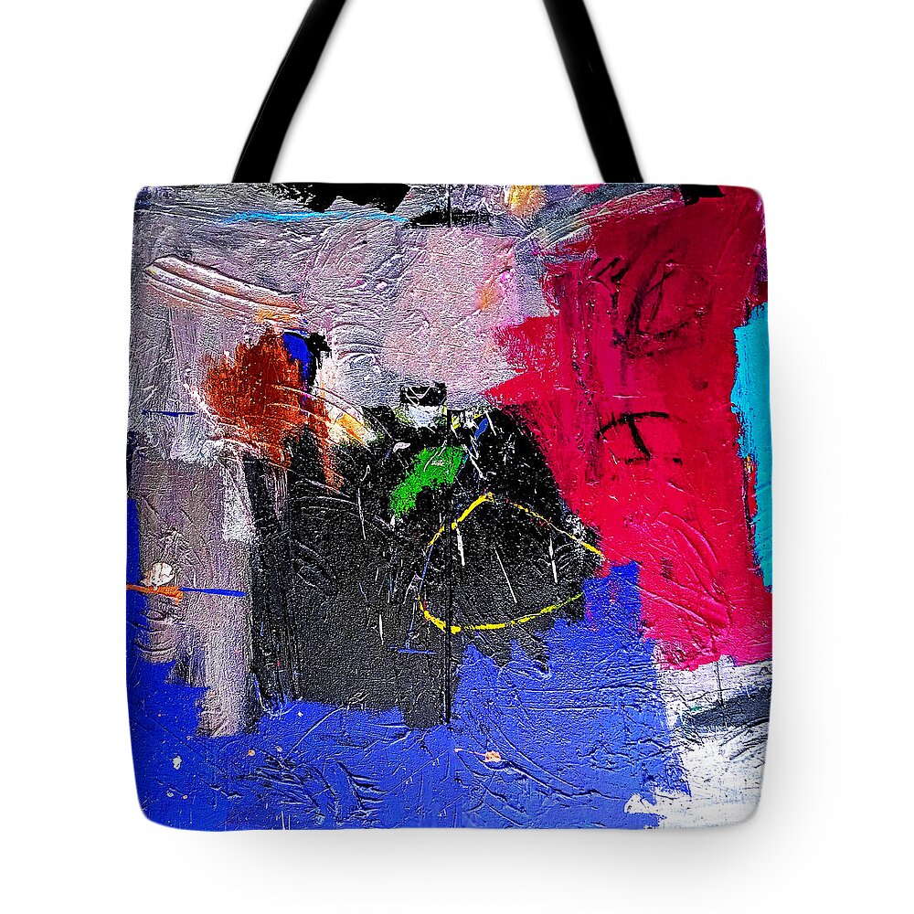 Energy Fields Tote Bag featuring the painting Energy Fields by Janis Kirstein
