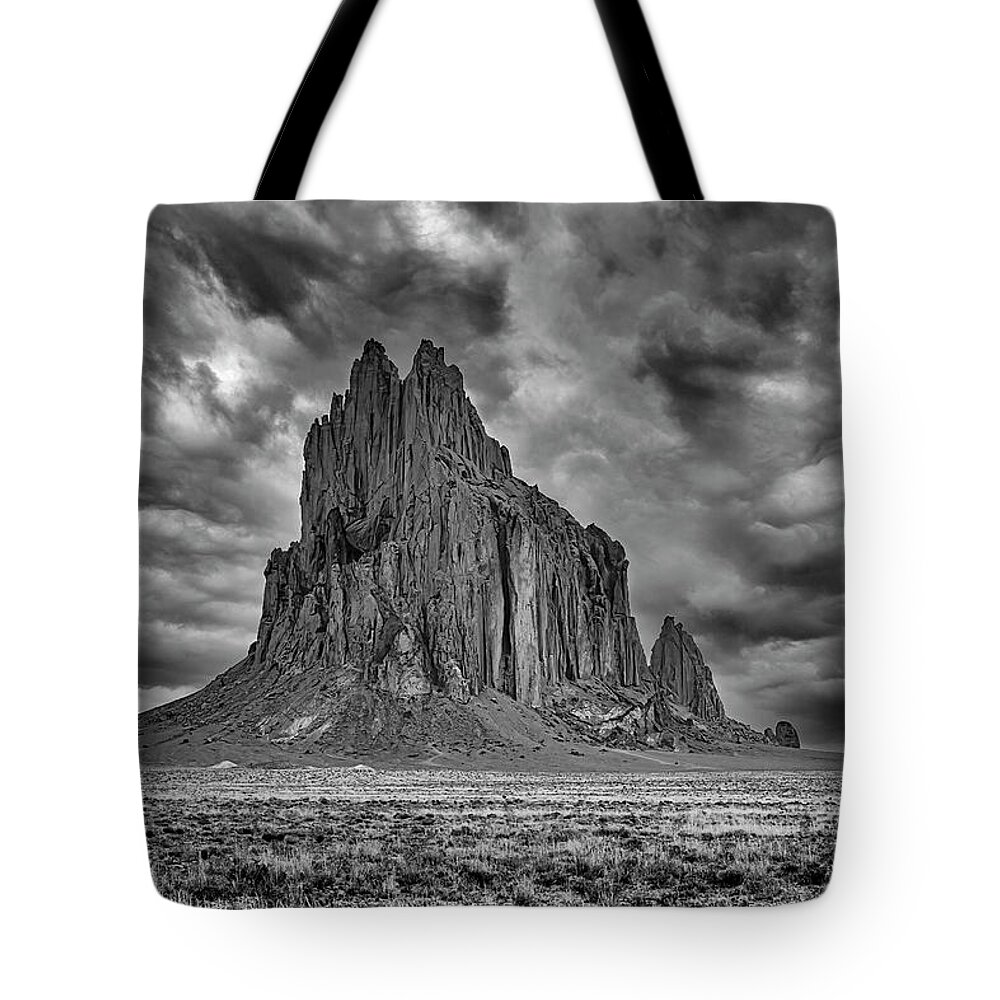 Shiprock Tote Bag featuring the photograph Shiprock by Lou Novick
