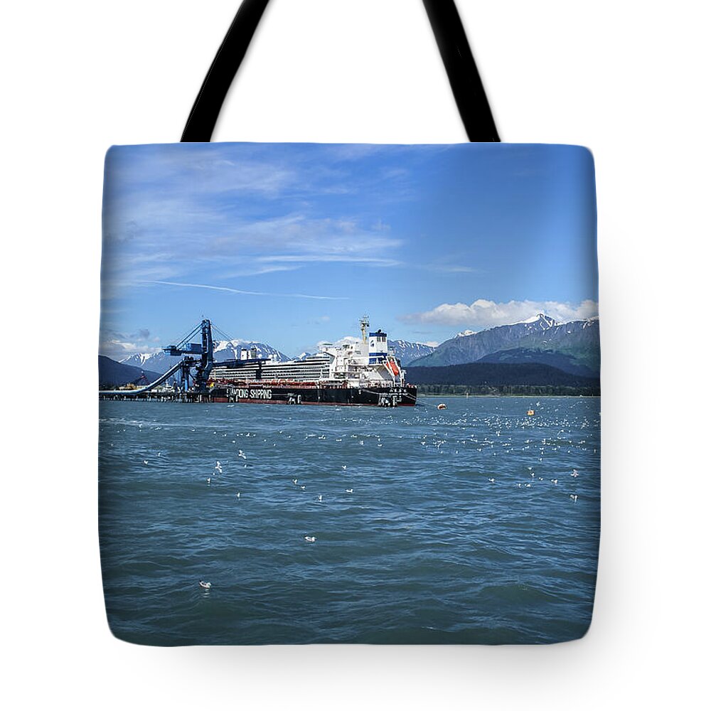 Alaska Tote Bag featuring the photograph Ships At Seward Bay by Jennifer White