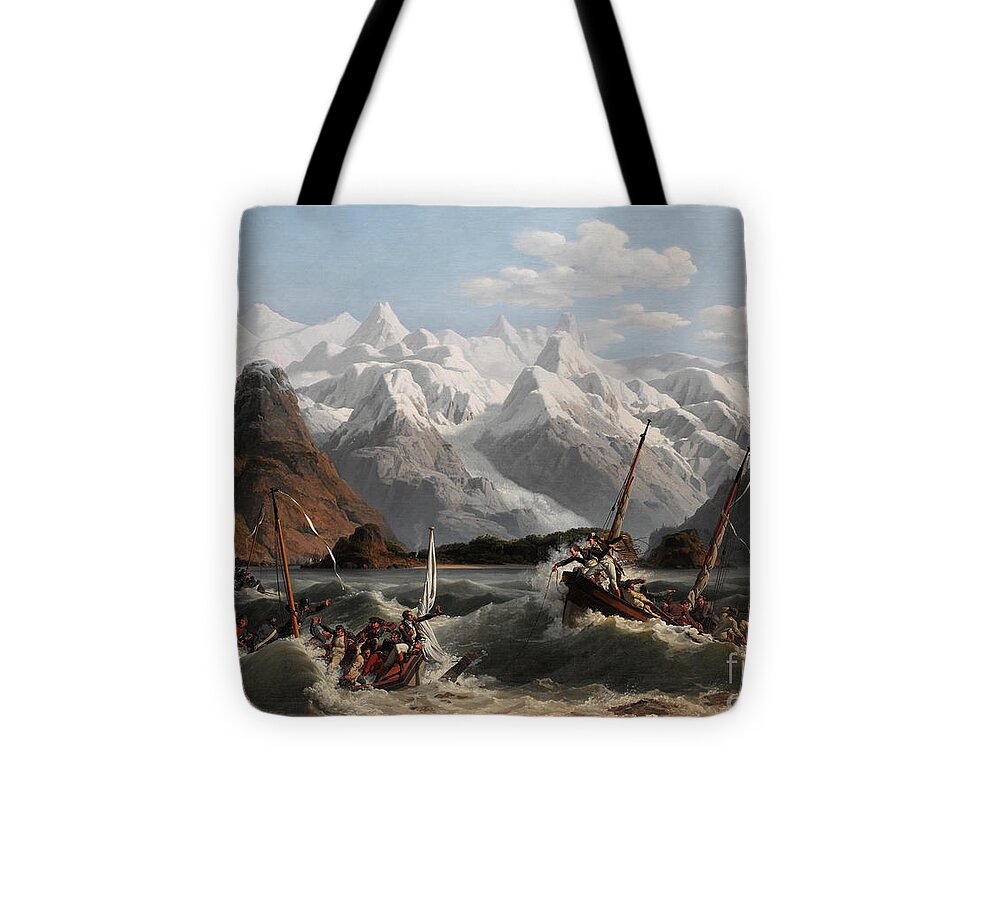 Shipwreck Off the Coast of Alaska, 1806 Tote Bag by Louis Philippe