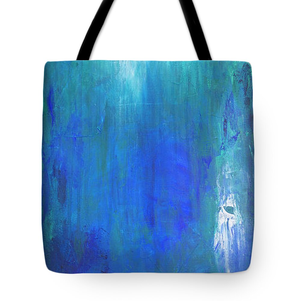 Abstract Painting Tote Bag featuring the painting Shooting Star by Stella Levi