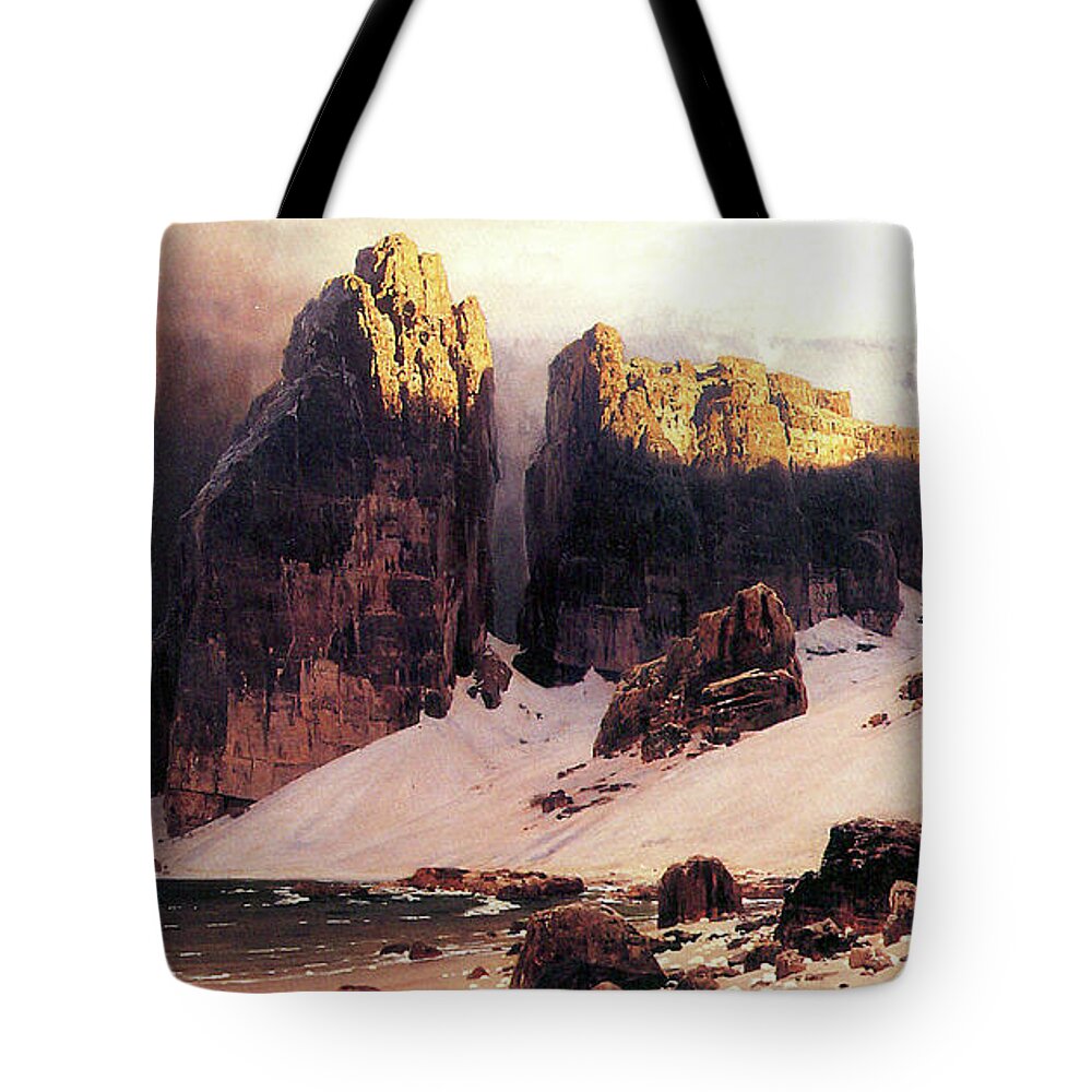 Shores Tote Bag featuring the painting Shores of Oblivion by Eugen Bracht