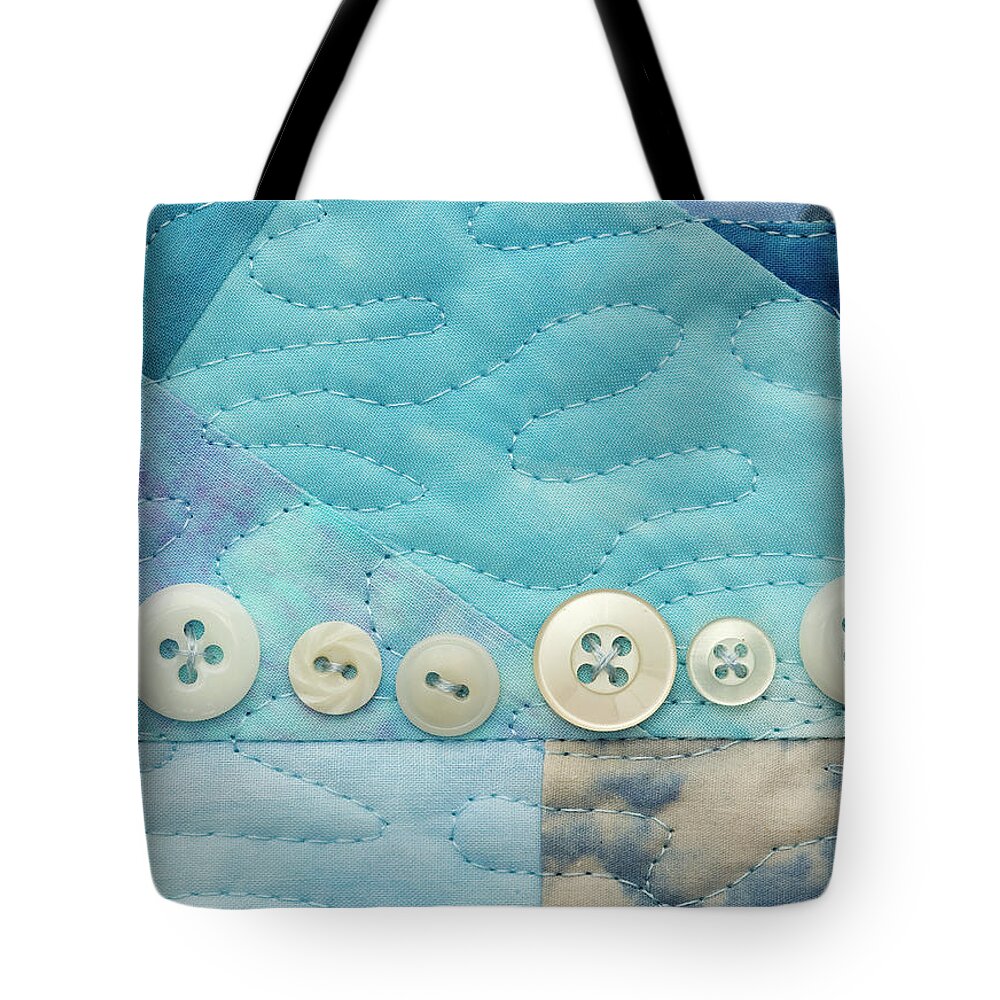 Fiber Wall Art Tote Bag featuring the mixed media Shrine To Land and Sky A by Vivian Aumond