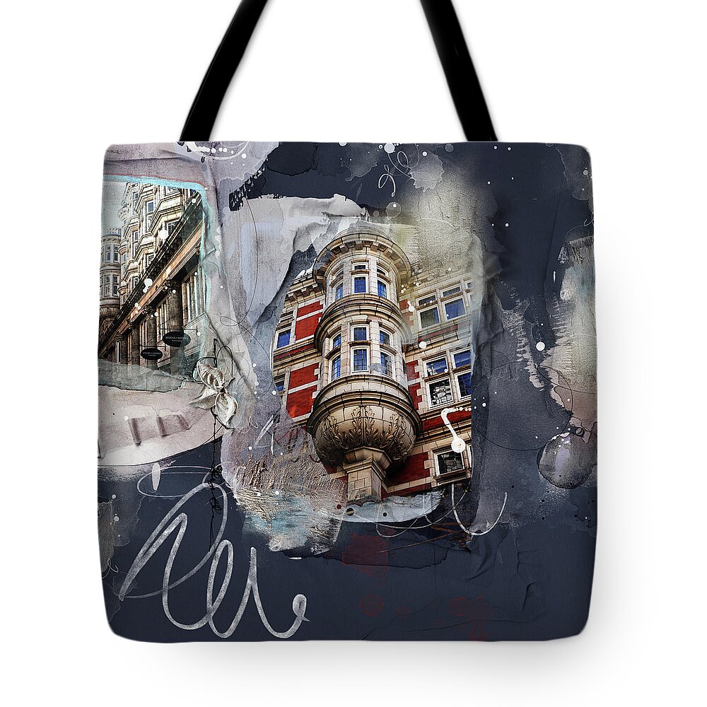 London Tote Bag featuring the digital art Sicilian Avenue, Bloomsbury by Nicky Jameson