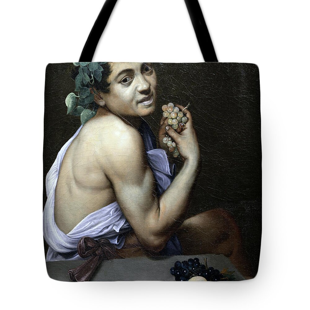 Sick Tote Bag featuring the painting Sick Young Bacchus by Michelangelo Merisi da Caravaggio