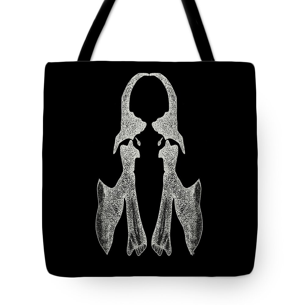Silhouette Tote Bag featuring the digital art Silhouette by Teresamarie Yawn