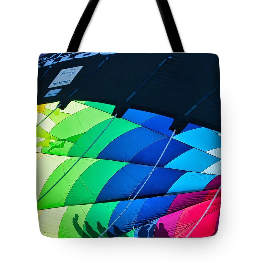Hot Air Balloons Tote Bag featuring the photograph Silhouettes - AIBF 8 by Segura Shaw Photography