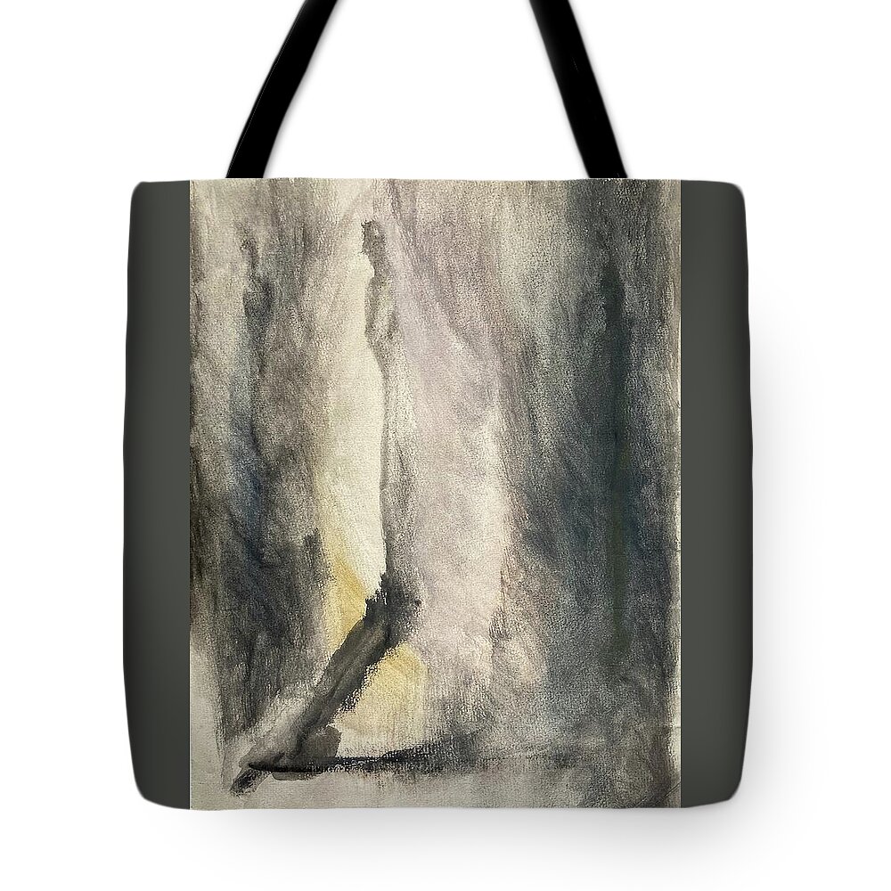 Gouache Tote Bag featuring the painting silhouettes I by David Euler