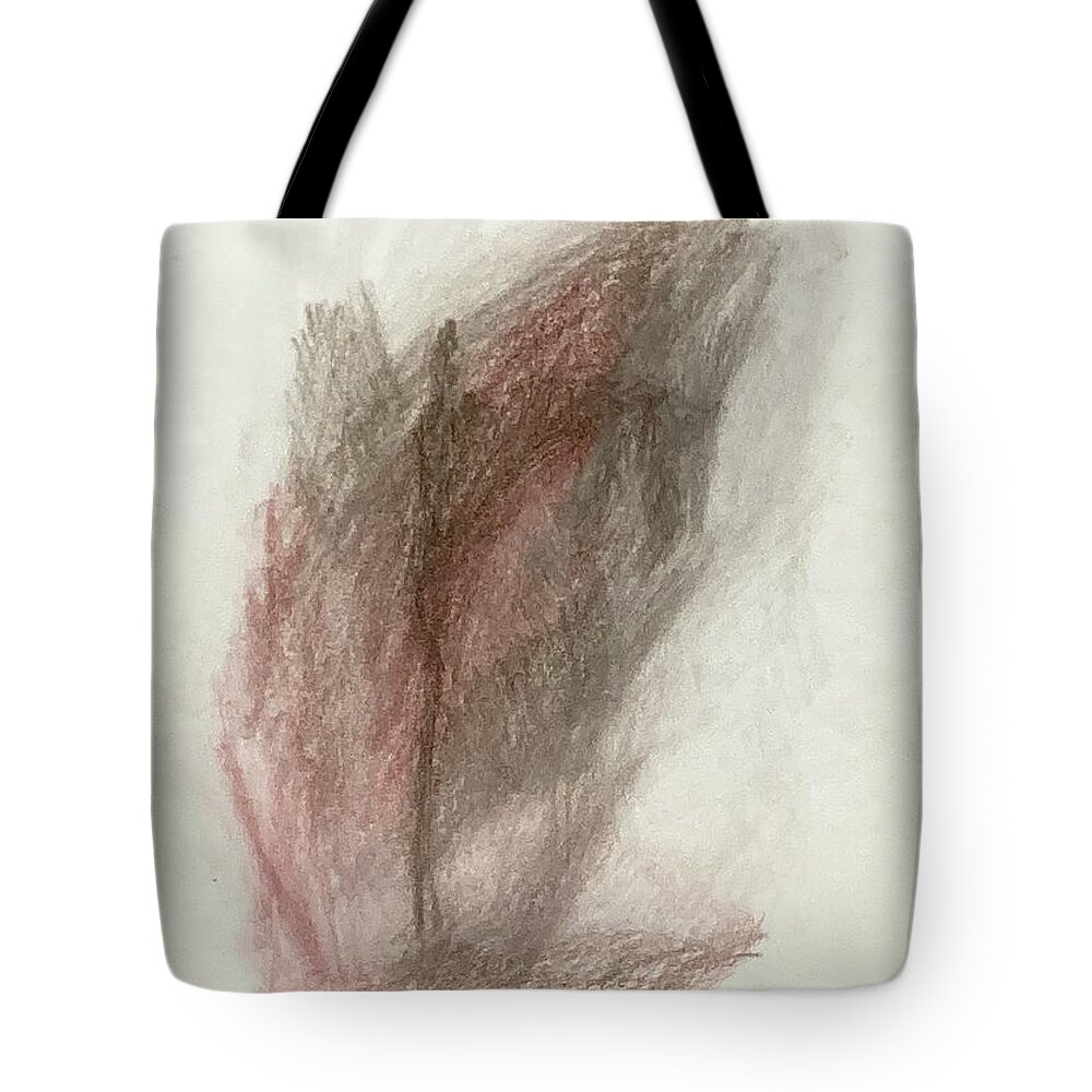 Watercolor Tote Bag featuring the drawing Silhouettes V by David Euler