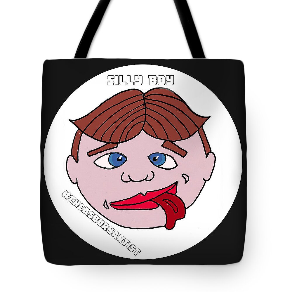 Tillie Tote Bag featuring the drawing Silly Boy by Patricia Arroyo