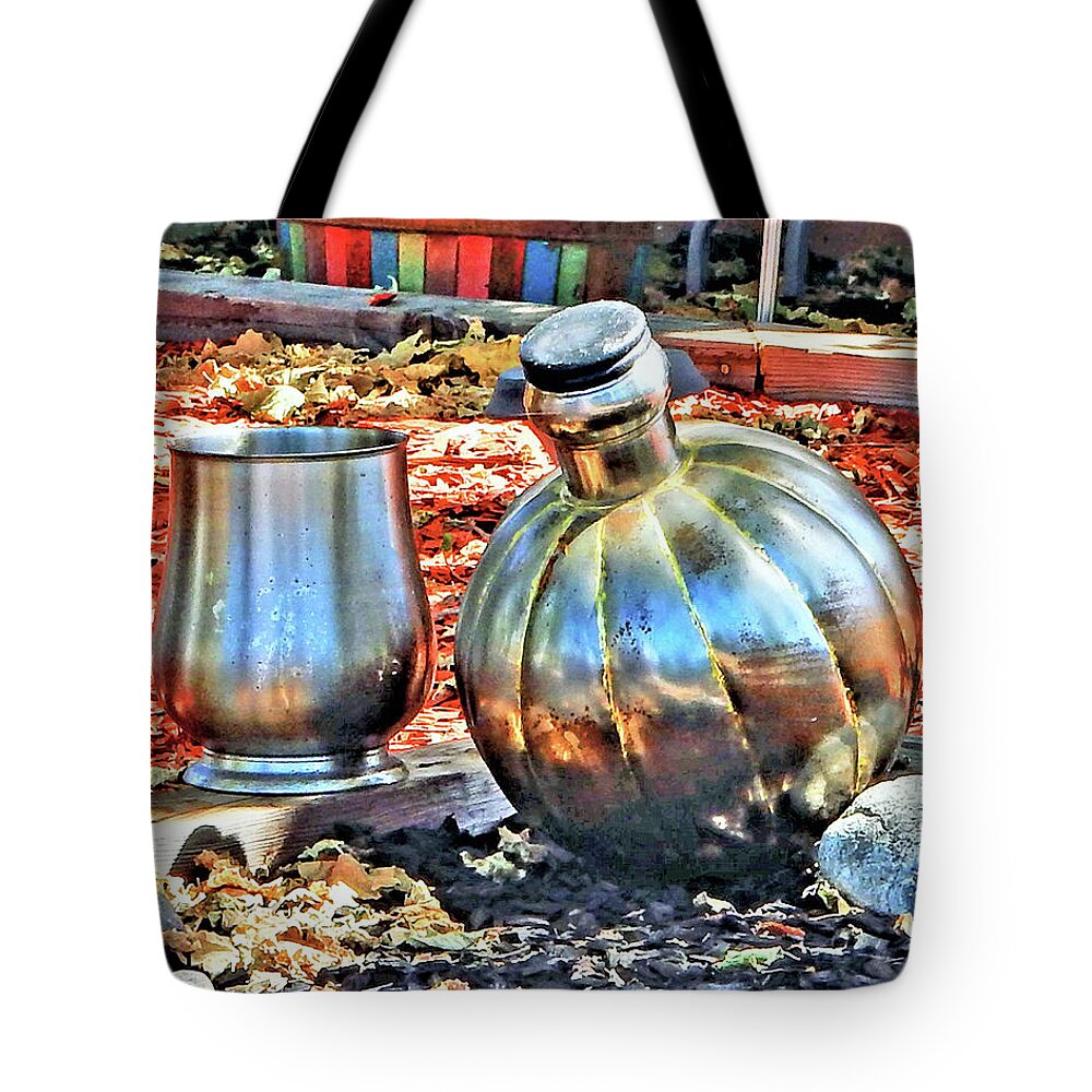 Color Tote Bag featuring the photograph Silver Chalice And Jug by Andrew Lawrence