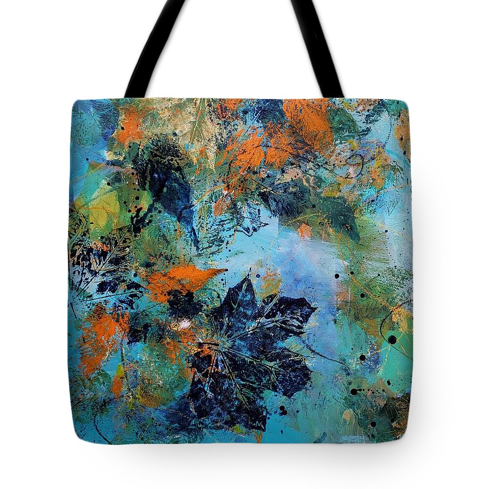 Fall Foliage Tote Bag featuring the painting Simply Fall by Lisa Debaets