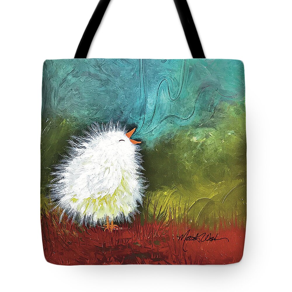 Self-love Art Tote Bag featuring the painting Sing Your Heart Out by Mariah West