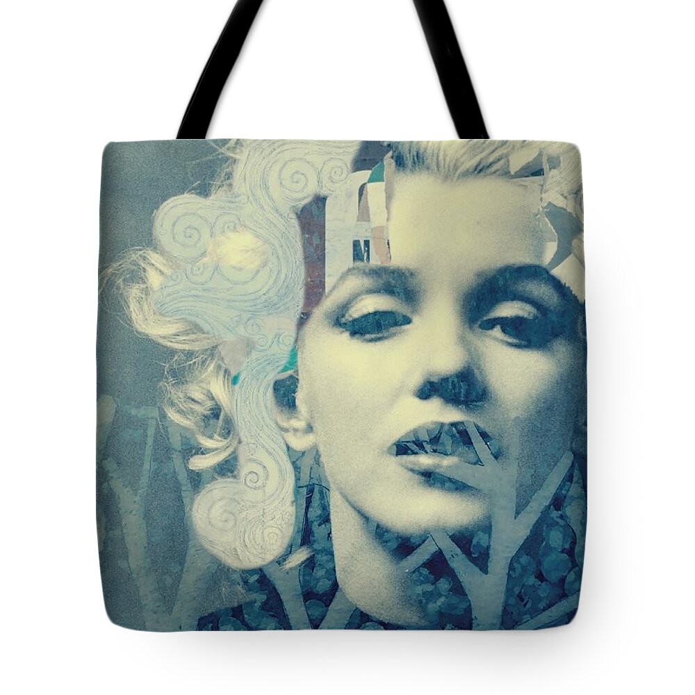 Marilyn Monroe Tote Bag featuring the digital art Single Girl by Paul Lovering