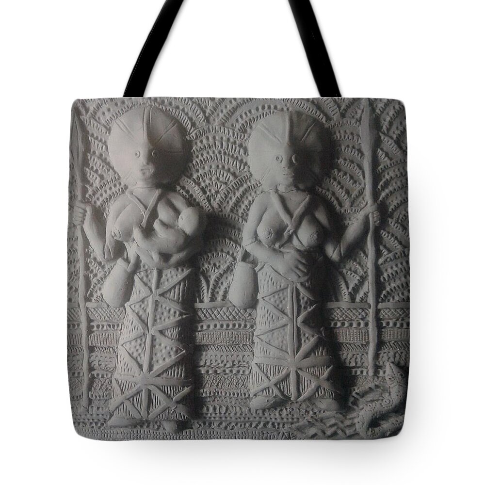 Wawilak Tote Bag featuring the painting The Wawilak Sisters Ancestral Creation Spirit Beings of Australia by James RODERICK