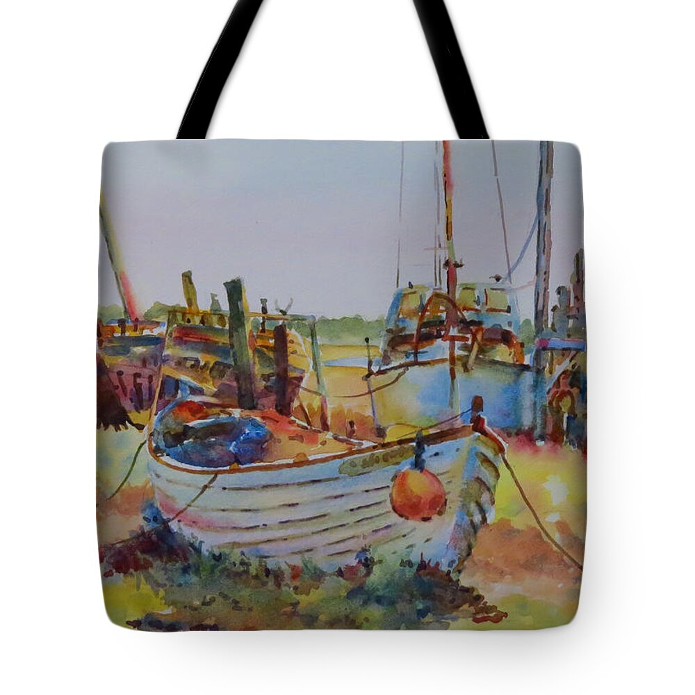 Summer Tote Bag featuring the painting Skippool Creek-G.Berry #87 by David Gilmore