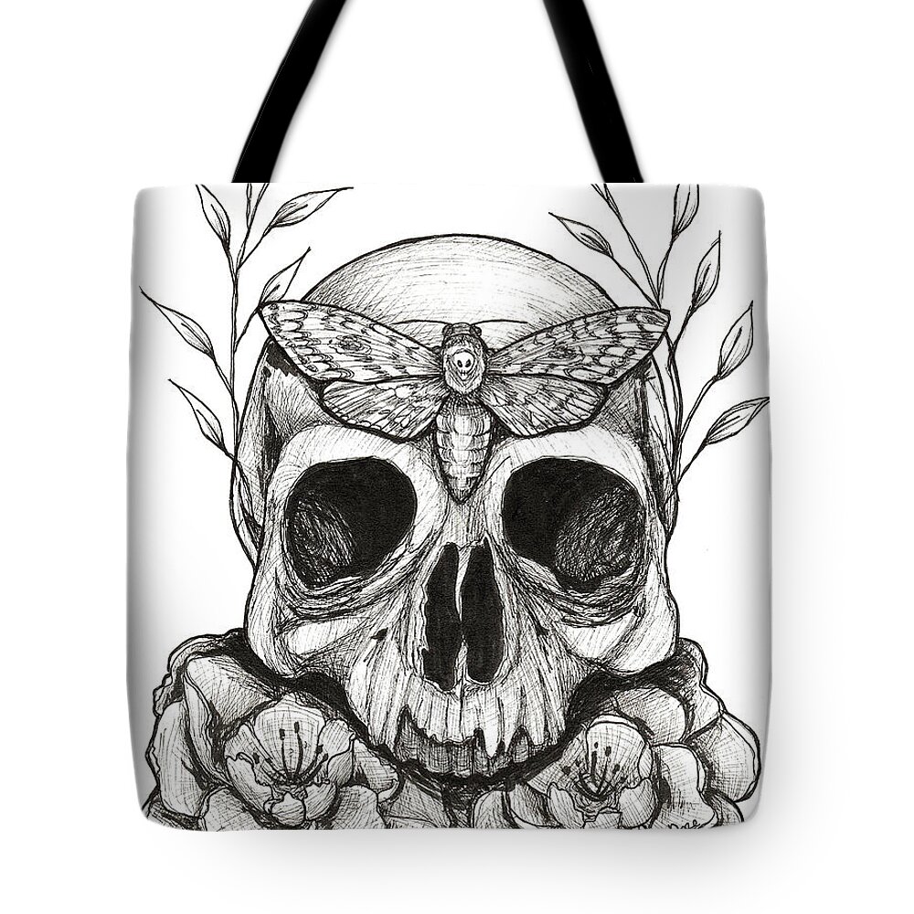 Skull Tote Bag featuring the painting Eternal Metamorphosis by Kenneth Pope