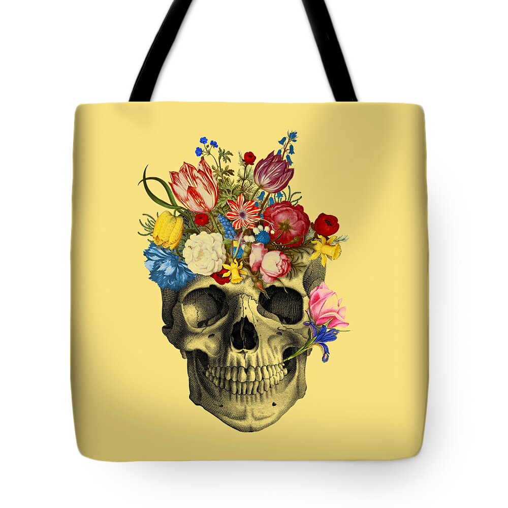 Skull with flowers T-Shirt by Madame Memento - Pixels