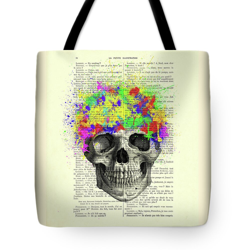 Colorful Paints Mixed Media Tote Bags