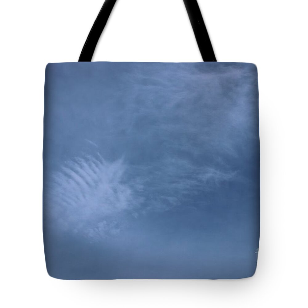 Clouds Tote Bag featuring the photograph Sky Feather by Kimberly Furey
