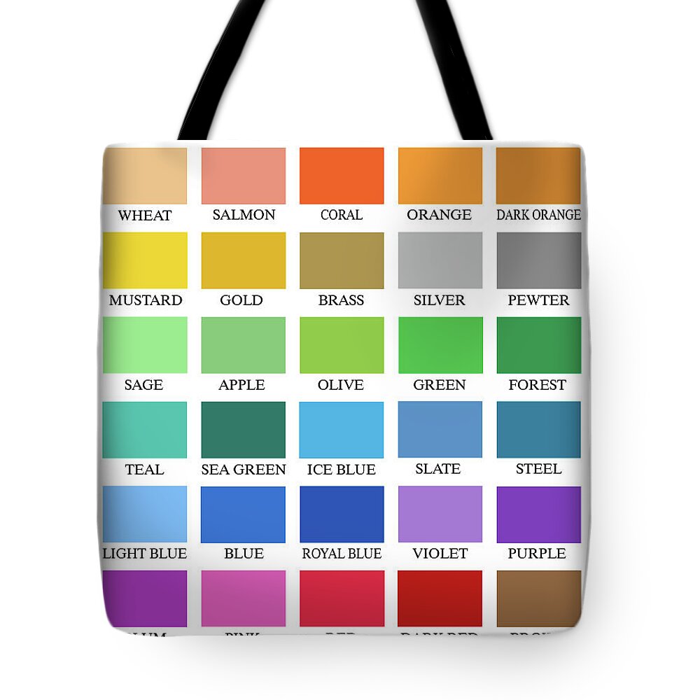  Tote Bag featuring the digital art Skyline series color chart by DB Artist