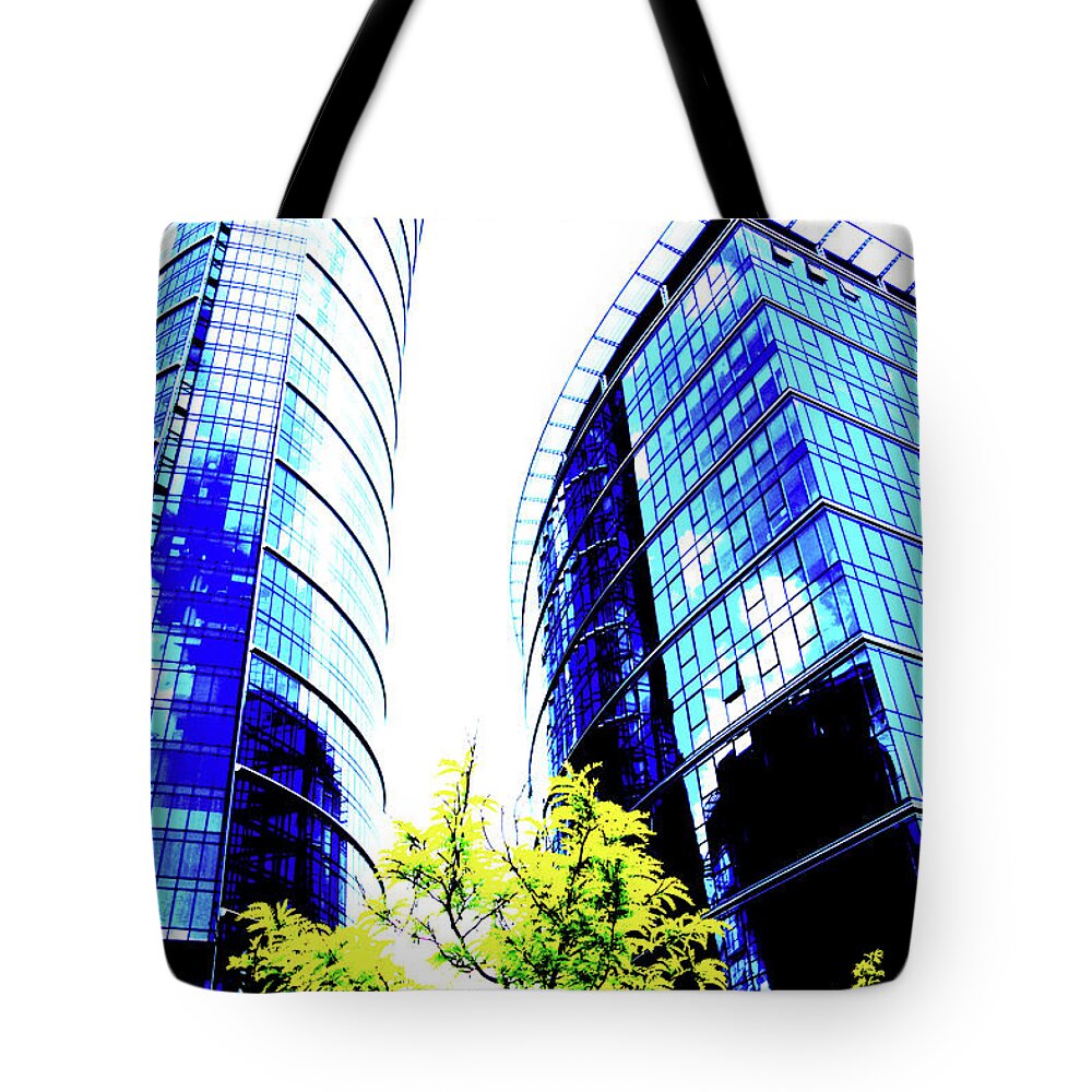 Skyscraper Tote Bag featuring the photograph Skyscraper In Warsaw, Poland 6 by John Siest