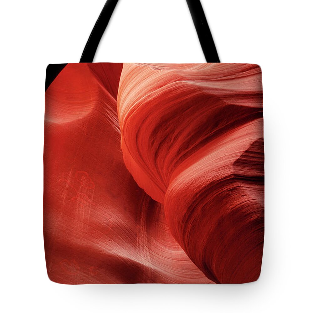 Dave Welling Tote Bag featuring the photograph Slot Canyon Swirls Corkscrew Or Upper Antelope Arizon by Dave Welling