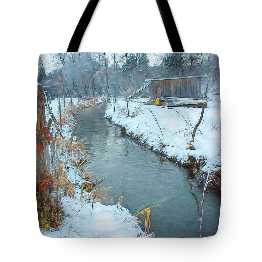 Photo Tote Bag featuring the photograph Small Brook by Jutta Maria Pusl
