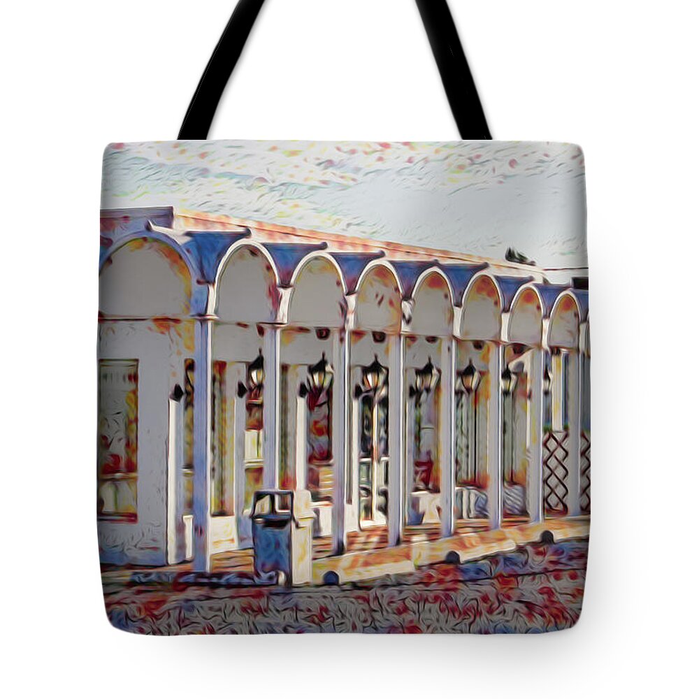Architecture Tote Bag featuring the photograph Small Town Pizza Shop by Roberta Byram