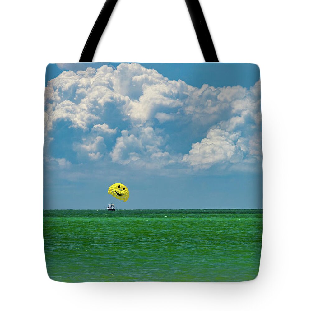 Florida Tote Bag featuring the photograph Smiley Face by Marian Tagliarino