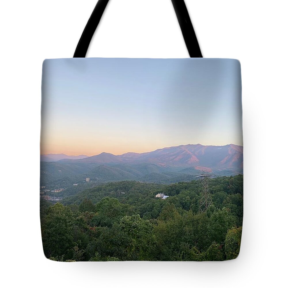 Smokey Mountain Tote Bag featuring the photograph Smokey Mountain Morning by Lisa White