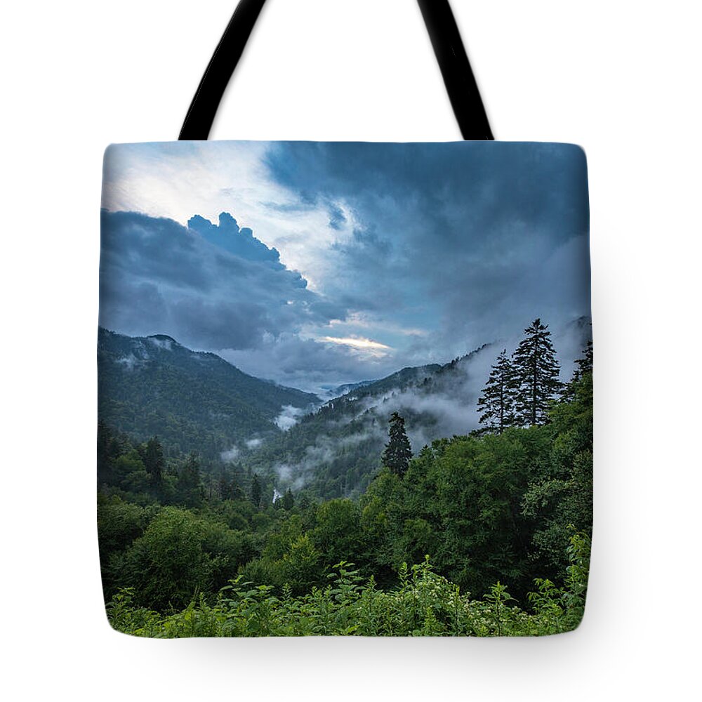 Art Prints Tote Bag featuring the photograph Smoky Mountain Storm Clouds by Nunweiler Photography
