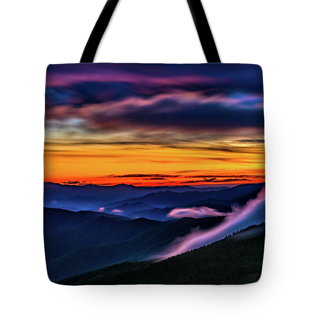 Clingmans Tote Bag featuring the photograph Smoky Mountain Sunset by Kenneth Everett