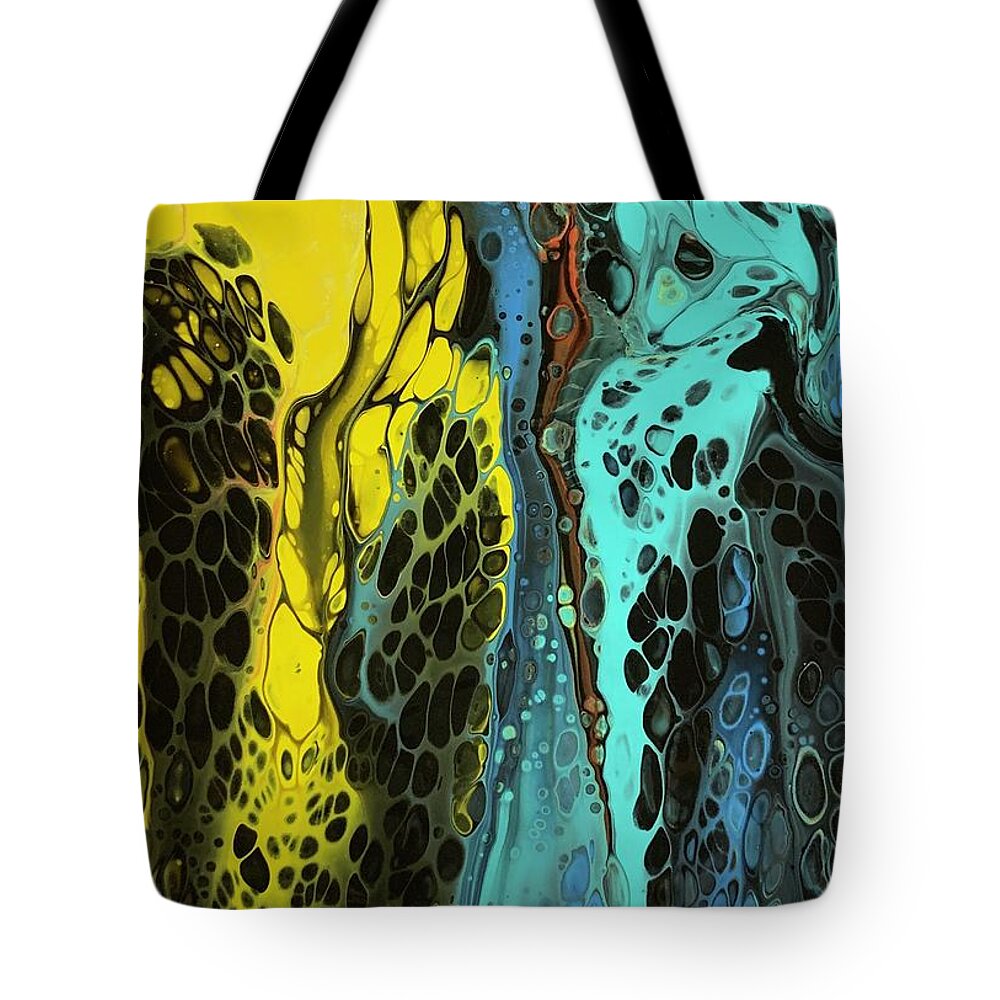 Snake Tote Bag featuring the painting Snake skin by Nicole DiCicco