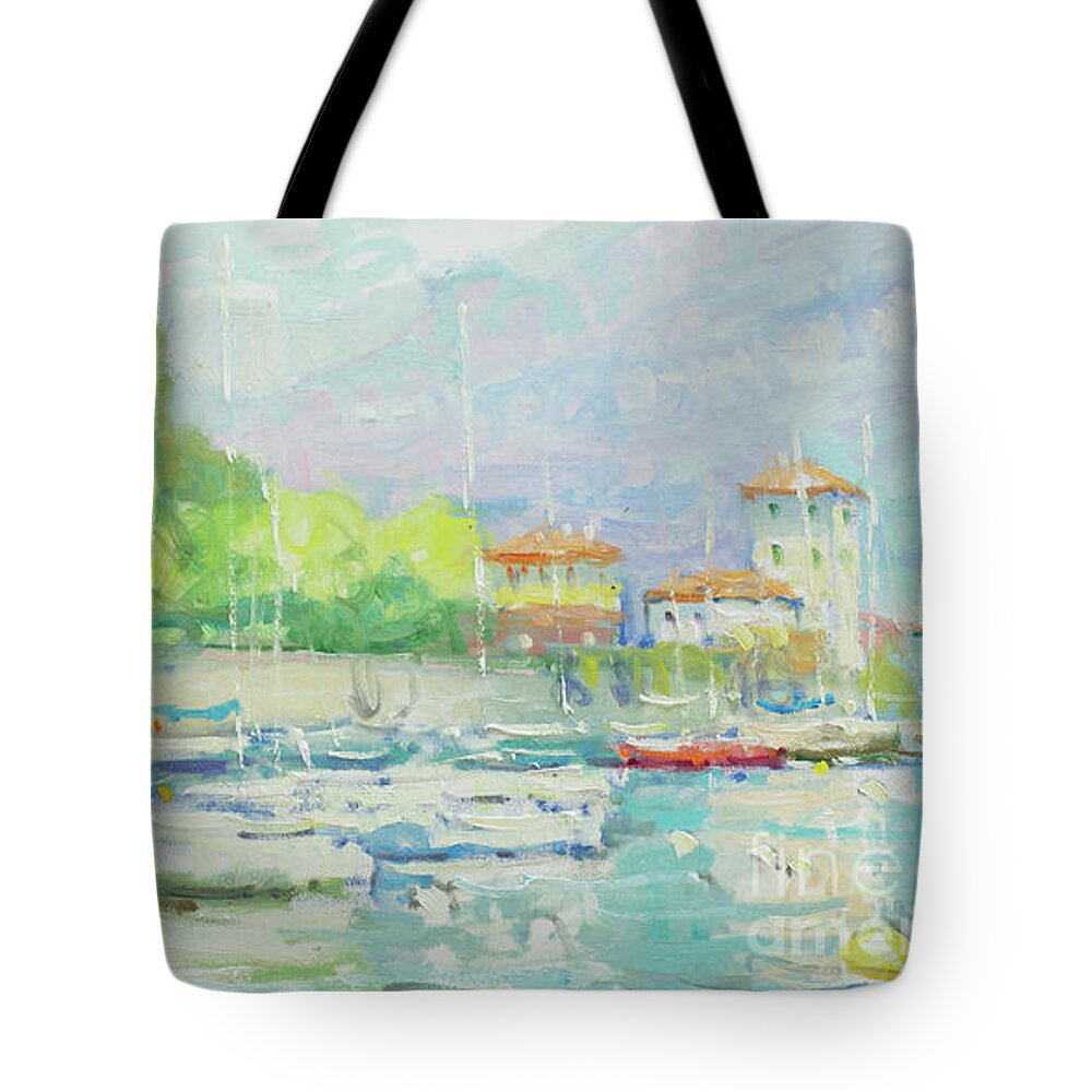 Fresia Tote Bag featuring the painting Snarls of Color by Jerry Fresia