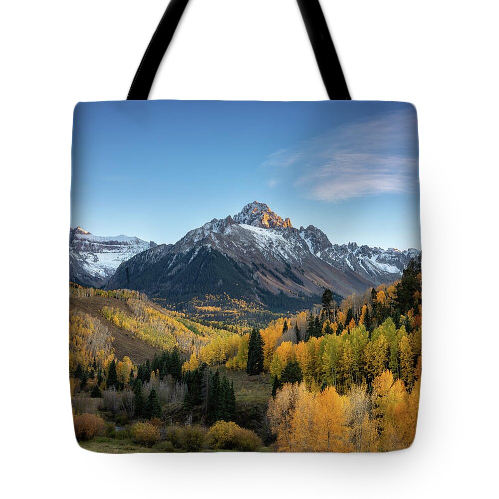 Colorado Tote Bag featuring the photograph Sneffels by Chuck Rasco Photography