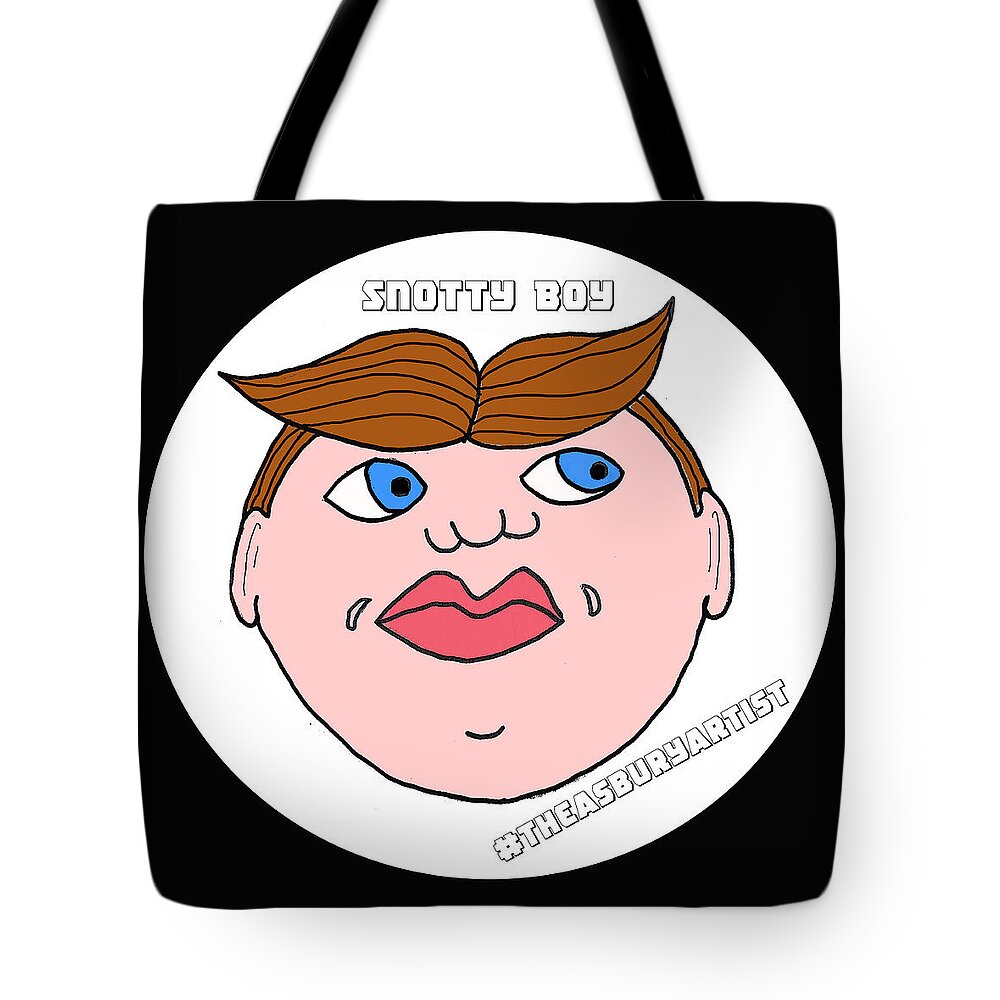Tillie Tote Bag featuring the drawing Snotty Boy by Patricia Arroyo