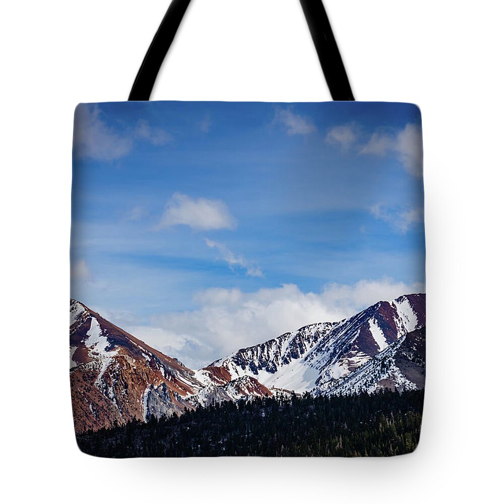 California Tote Bag featuring the photograph Snow Capped Mountains - Mammoth, CA by Sandra Foyt