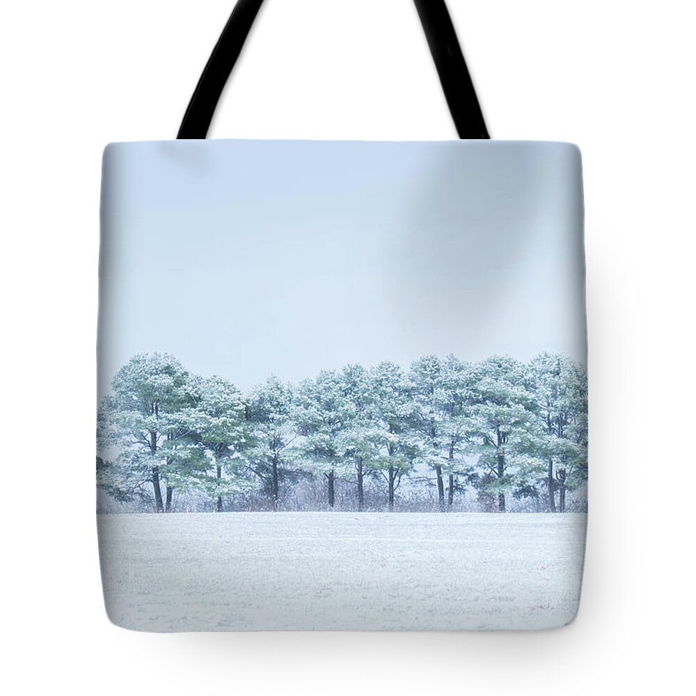 Snow Tote Bag featuring the photograph Snow Covered Trees by Allin Sorenson