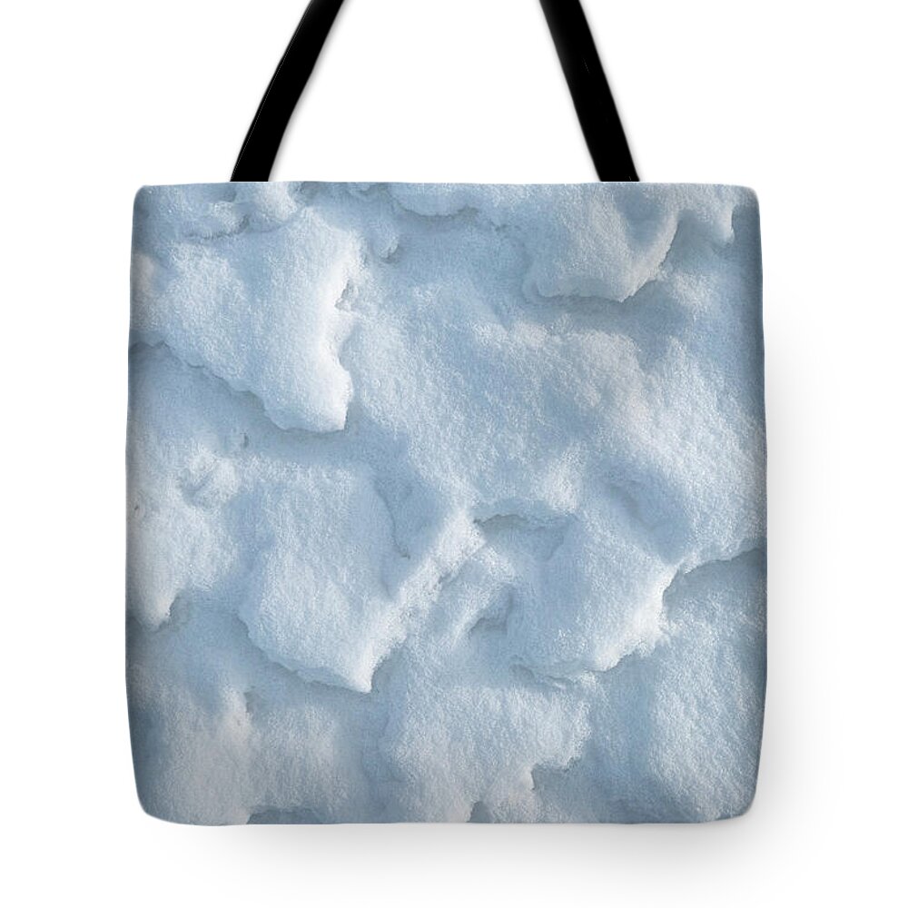 Snow Tote Bag featuring the photograph Snow Texture Abstract by Karen Rispin