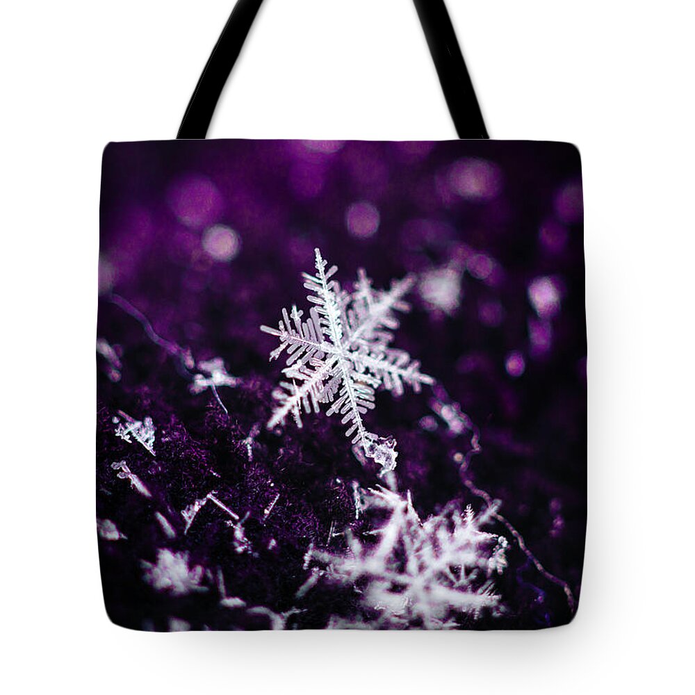  Tote Bag featuring the photograph Snowflake beauty by Nicole Engstrom