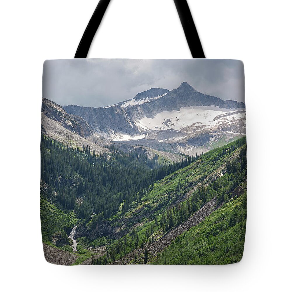 Snowmass Tote Bag featuring the photograph Snowmass Mountain Afternoon by Aaron Spong