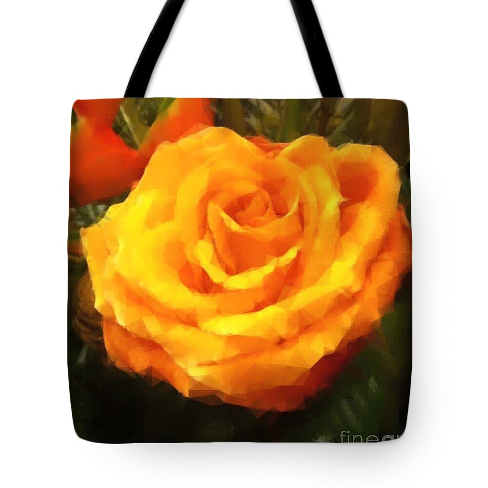Digital Photograph Flower Rose Yellow Rose All Prints And Sizes Gayle Price Thomas Mixed Media Flowers And Plants Gallery Tote Bag featuring the photograph So Rosy by Gayle Price Thomas