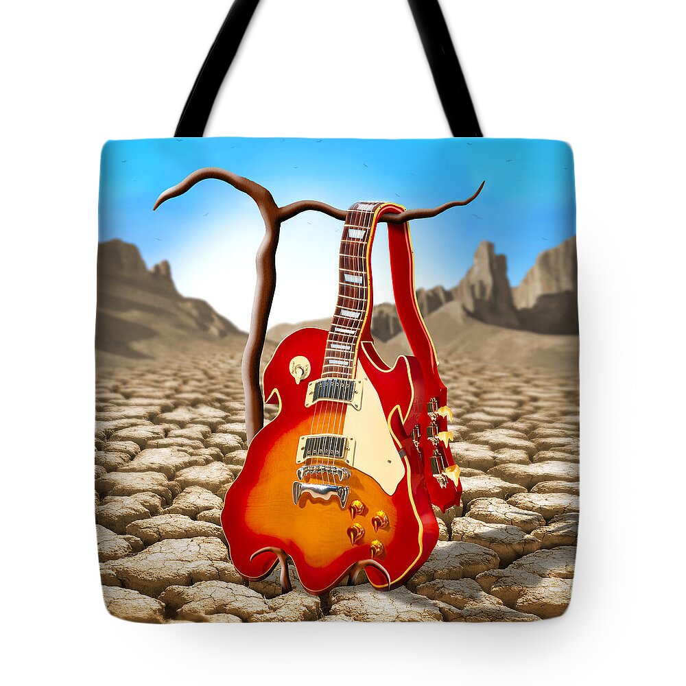 Surrealism Tote Bag featuring the photograph Soft Guitar II by Mike McGlothlen
