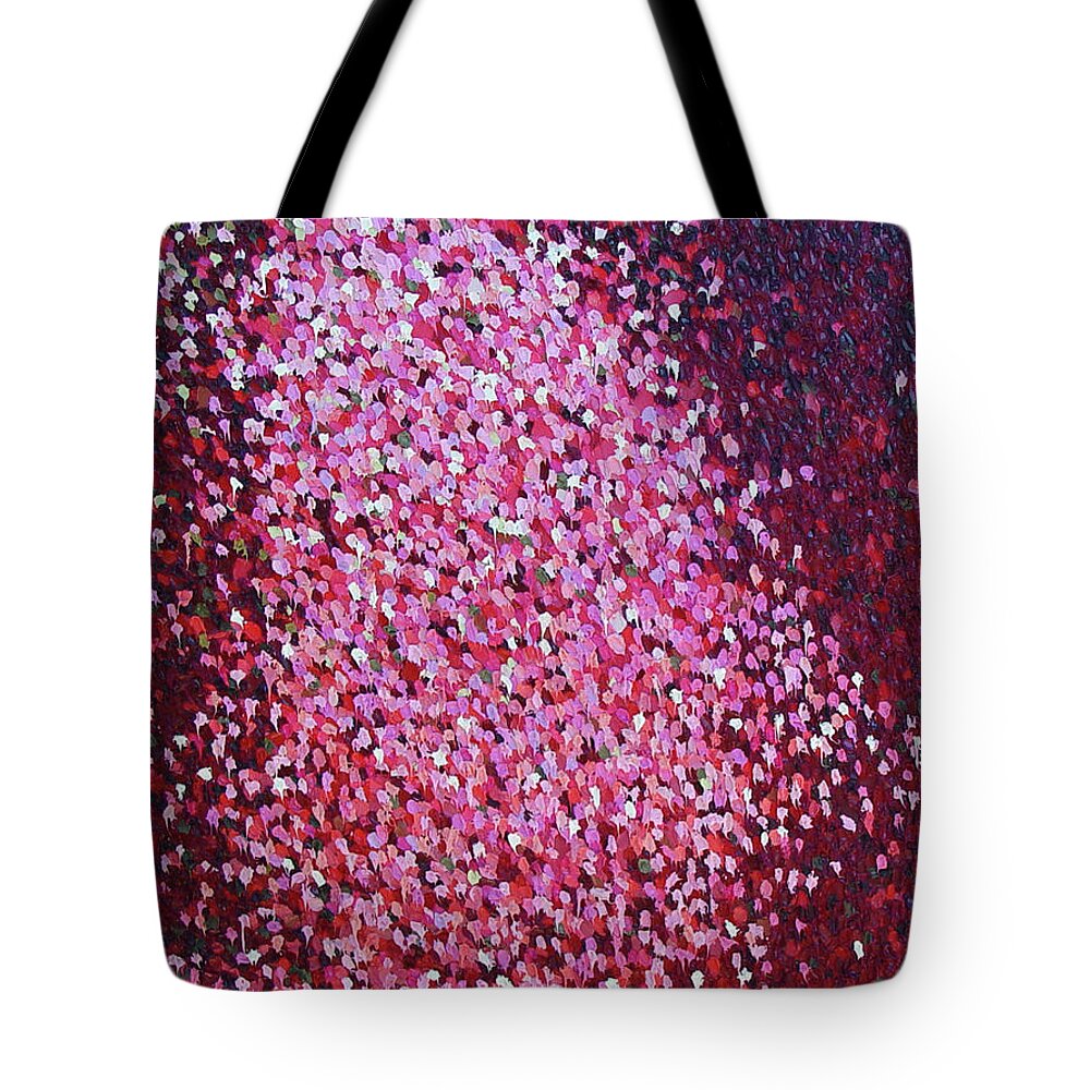 Abstract Tote Bag featuring the painting Soft Red by Dean Triolo