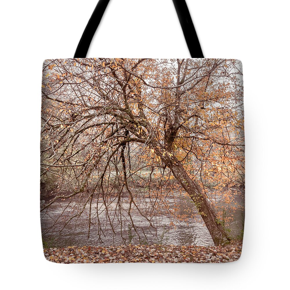 Carolina Tote Bag featuring the photograph Softly Leaning Low over the River by Debra and Dave Vanderlaan